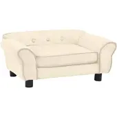 vidaXL Dog Bench 72x45x30 cm Plüschcreme -Coloured
