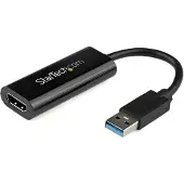 StarTech.com .com Adaptateur USB 3.0 vers HDMI - 1080p - Convertisseur d'Écran Slim/Compact USB Type-A vers HDMI pour Moniteur - Carte Vidéo et Graphique Externe - Noir - Windows Uniquement