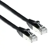ACT ADVANCED CABLE TECHNOLOGY Câble de raccordement SFTP CAT6A noir de 1 mètre avec connecteurs RJ45