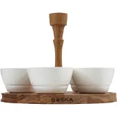 Boska Plateau Chip & Dip, Bol à tapas, Plateau en bois, Accessoires à fromage, 320111