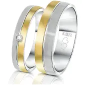 Lucardi Bague 'Praag' or / argent