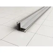 Wiesbaden Slim profil d'angle 2000 x 10 mm acier brossé 20.6125
