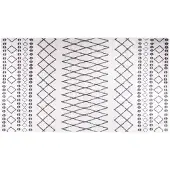 vidaXL Tapis lavable antidérapant 190x300 cm noir et blanc