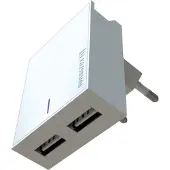 Swissten - Chargeur de voyage Smart IC 3A 2xusB (bílá)