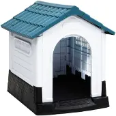 vidaXL Niche pour chien Bleu 57x68x66 cm Polypropylène
