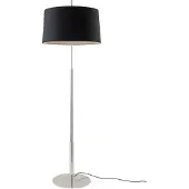Santa & Cole Diana Lampadaire Diana Mayor | Black linen | Satin nickel