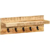 vidaXL Porte-manteau mural 60x15x20 cm Bois de manguier brut solide