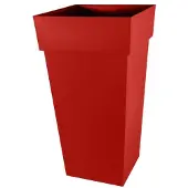 Eda Pot de fleurs Toscane XXL carré 98 L - rouge