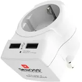 Skross EUROPE TO UK TRAVEL ADAPTER AND USB CHARGER