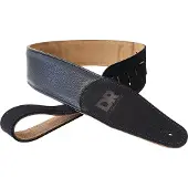 Dr Strings BTS-BK Black Butter-Soft sangle de guitare et basse en cuir de haute qualité