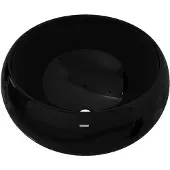 vidaXL Lavabo en céramique rond noir 40 x 15 cm