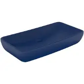 vidaXL Lavabo de luxe Rectangulaire Mat Bleu foncé 71x38 cm Céramique