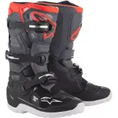 Alpinestars Bottes Tech 7S unisexes pour jeunes adultes, gris/rouge, taille 05 (Multi 5 Big Kid)