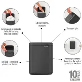 Brabantia BO Mülleimer 7 Liter Mineral Infinite Grey