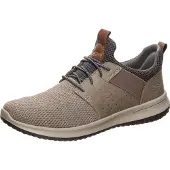 SKECHERS Baskets basses 'Deslon Camben' beige clair / taupe / gris argenté