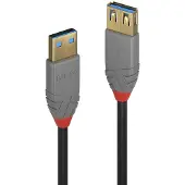 Lindy 0.5m USB 3.2 Type A Extension Cable, 5Gbps, Anthra Line