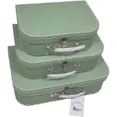 Playwood Set de valises en carton Vert, 3pcs.
