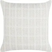 Beliani Coussin Douris 45 X 45 Cm À Carreaux Beige Clair