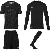 Uhlsport Prediction Bundle Ensemble Maillot de Gardien de But Hommes - Noir / Blanc