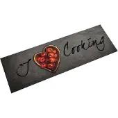 vidaXL Tapis de cuisine lavable texte Cooking 45x150 cm velours