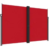 vidaXL Marquise latérale extensible rouge 220x600 cm