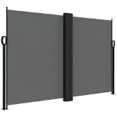 vidaXL Marquise latérale extensible Anthracite 160x600 cm