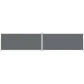vidaXL Marquise latérale extensible Anthracite 220x1000 cm