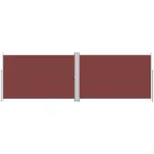 vidaXL Marquise latérale extensible brun 220x600 cm