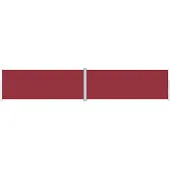 vidaXL Marquise latérale extensible rouge 200x1000 cm