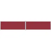 vidaXL Marquise latérale extensible rouge 180x1000 cm