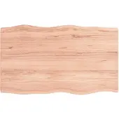vidaXL Dessus de table bois massif traité bordure assortie