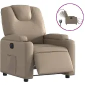 vidaXL Fauteuil relax électrique cappuccino brun similicuir