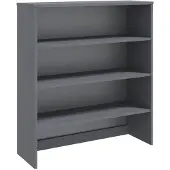vidaXL Partie supérieure du highboard HAMAR gris foncé 90x30x100 cm bois massif