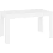 vidaXL Table de salle à manger blanche 140x74,5x76 cm Bois composite