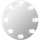vidaXL Miroir mural avec éclairage LED rond en verre