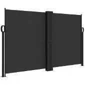 vidaXL Store latéral extensible noir 140x1200 cm