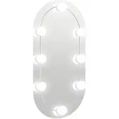 vidaXL Miroir avec lampes LED 60x30 cm Verre Ovale