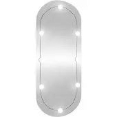 vidaXL Miroir mural avec lampes LED 45x100 cm Verre Ovale