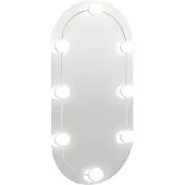 vidaXL Miroir avec lampes LED 80x40 cm Verre Ovale