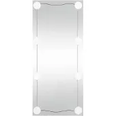 vidaXL Miroir mural avec lampes LED 30x80 cm Verre Rectangulaire