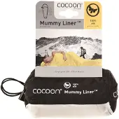 Cocoon Silk Economy Mummy Liner Bed Sheet Blanc 210 x 88 cm