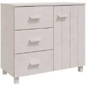 vidaXL Sideboard HAMAR blanc 90x40x80 cm pin massif