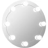 vidaXL Miroir mural avec éclairage LED rond en verre
