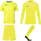 Uhlsport Prediction Bundle Jeu de maillots de gardien de but Homme - Jaune fluo / Noir