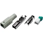 Logilink USB 2.0 Konnektor zur Selbstmontage USB B/M Crimp Version grau (Bulk)