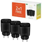 Hombli Prise Connectée Noir Lot de 3
