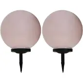 vidaXL Lampes solaires d'extérieur 2 pcs. Boule LED 40 cm RGB