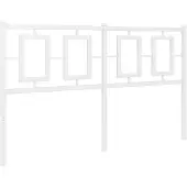 vidaXL Tête de lit métal blanc 135 cm