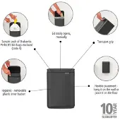 Brabantia Poubelle Bo - 4 L, gris foncé minéral