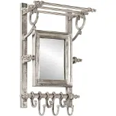 vidaXL Porte-bagages avec cintres mural aluminium